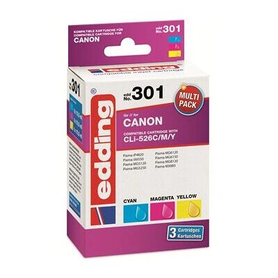 Cartouche d’encre Edding EDD-301 Cyan Magenta Jaune - Pack multipack Cartouche d’encre Edding EDD-301 Cyan Magenta Jaune - Pack multipack
