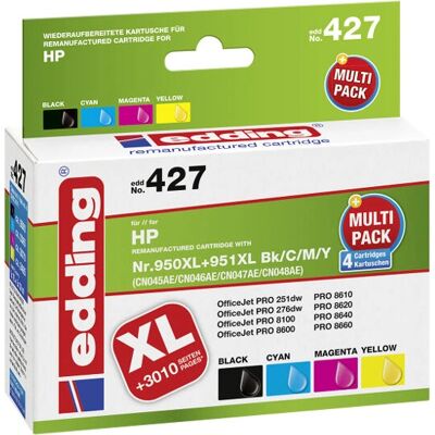 Edding EDD-427 Toner Cartridge - Zwart, Cyaan, Magenta, Geel Edding EDD-427 Toner Cartridge - Zwart, Cyaan, Magenta, Geel