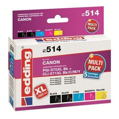 Edding EDD-514 Tintenpatrone - Mehrfachpack - Kompatible Farben Edding EDD-514 Tintenpatrone - Mehrfachpack - Kompatible Farben