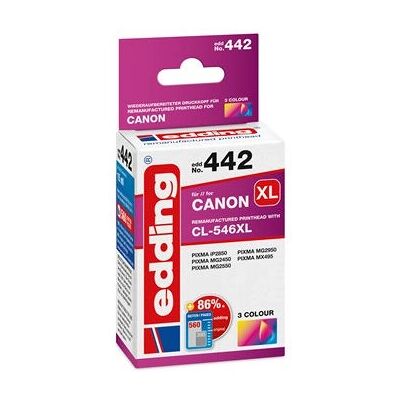 Edding EDD-442 inktcartridge - Cyaan, Magenta, Geel - Printerinkt Edding EDD-442 inktcartridge - Cyaan, Magenta, Geel - Printerinkt