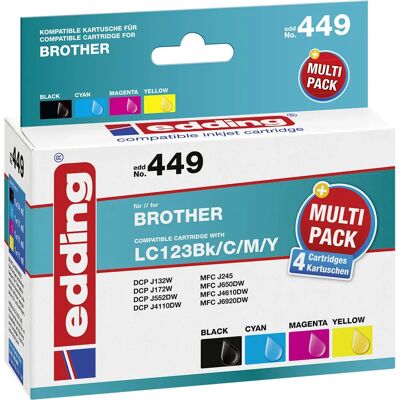 Edding EDD-449 cartouche d'encre - Noir, Cyan, Magenta, Jaune - Cartouche d'encre Edding EDD-449 cartouche d'encre - Noir, Cyan, Magenta, Jaune - Cartouche d'encre