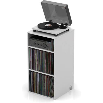 Bílý modulární stojan na vinylové desky Glorious - DJ nábytek Bílý modulární stojan na vinylové desky Glorious - DJ nábytek