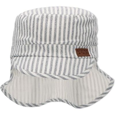 Sterntaler - Chapeau à Visière STREIFEN - Coton, Bleu Mélange/Blanc - Protection solaire Sterntaler - Chapeau à Visière STREIFEN - Coton, Bleu Mélange/Blanc - Protection solaire