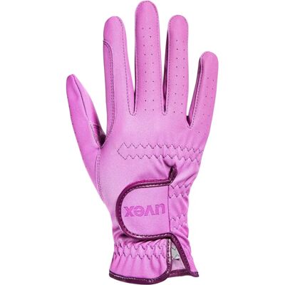 Gants d'équitation violets Uvex pour enfants - Gants pour enfants - Publicité Gants d'équitation violets Uvex pour enfants - Gants pour enfants - Publicité