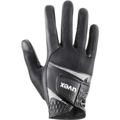 Uvex Sumair Riding Gloves - Black Silver - Size 9 Uvex Sumair Riding Gloves - Black Silver - Size 9