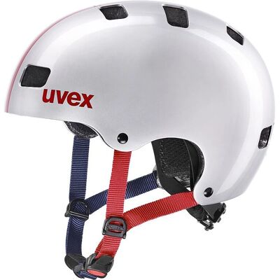 Casque Velo Uvex Kid 3 Argent - Léger, Réglable, Ventilé - Publicité Casque Velo Uvex Kid 3 Argent - Léger, Réglable, Ventilé - Publicité