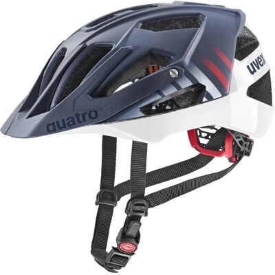 UVEX Quatro CC Helm - Blauw Wit - MTB Veiligheidsuitrusting UVEX Quatro CC Helm - Blauw Wit - MTB Veiligheidsuitrusting