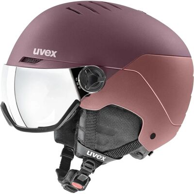 Uvex Wanted Visor - Skihjelm mit Visir - Lila/Ljusrosa 54-58cm unisex Bramble/Antique Rose Mat Uvex Wanted Visor - Skihjelm mit Visir - Lila/Ljusrosa 54-58cm unisex Bramble/Antique Rose Mat