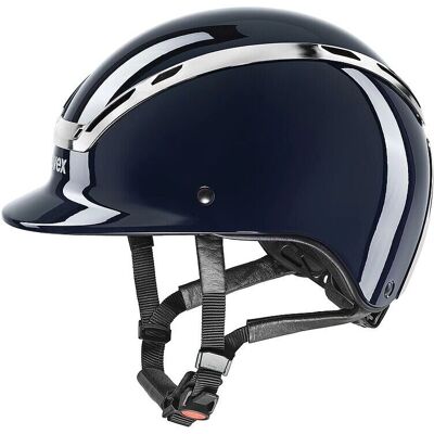 UVEX Exxeed Shiny Chrome Helm Navy - Reithelm UVEX Exxeed Shiny Chrome Helm Navy - Reithelm