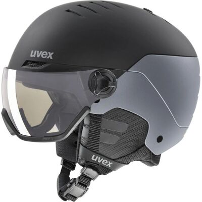 Kask Uvex Wanted Visor Pro V - Cały stok, Automatyczne przyciemnione wizjer, Czarny i Srebrny Kask Uvex Wanted Visor Pro V - Cały stok, Automatyczne przyciemnione wizjer, Czarny i Srebrny