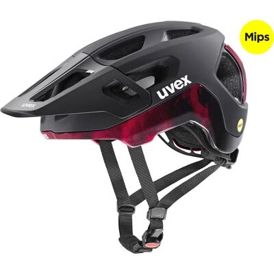Uvex react MIPS - MTB helma - Černá rubínově červená matná Uvex react MIPS - MTB helma - Černá rubínově červená matná