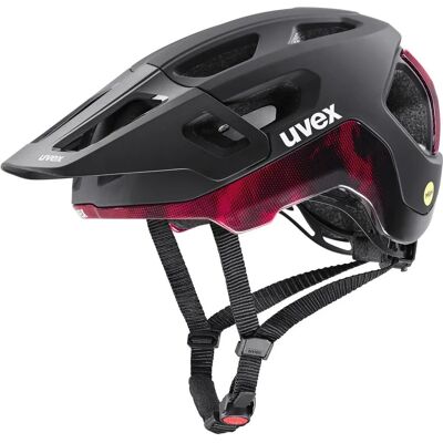 Uvex react MIPS - Kask rowerowy - Czarny Rubinowy Róż Mat - Kask Uvex react MIPS - Kask rowerowy - Czarny Rubinowy Róż Mat - Kask