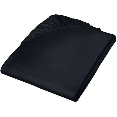 Fleuresse Schwarzes Satin Spannbettlaken - Bettwäsche Fleuresse Schwarzes Satin Spannbettlaken - Bettwäsche