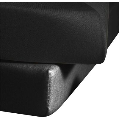 FLEURESSE Schwarzes Satin-Bettlaken - Bettwäsche FLEURESSE Schwarzes Satin-Bettlaken - Bettwäsche