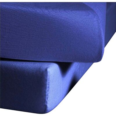 Fleuresse Royalblau Satin Bettlaken 220x260cm - Bettwäsche Fleuresse Royalblau Satin Bettlaken 220x260cm - Bettwäsche