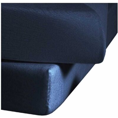 Fleuresse Jenny C Blau Jersey Spannbettlaken - Bettlaken Fleuresse Jenny C Blau Jersey Spannbettlaken - Bettlaken
