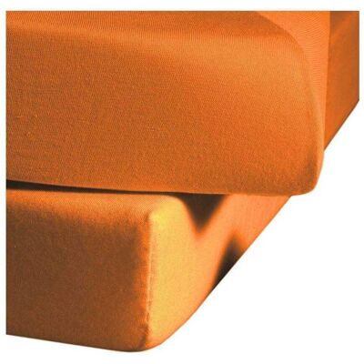 Fleuresse Mako Satin Oranges Spannbettlaken - Bettlaken Fleuresse Mako Satin Oranges Spannbettlaken - Bettlaken