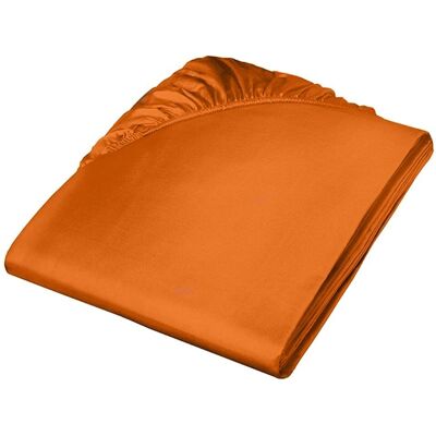 Fleuresse Mako Satin Oranges Spannbettlaken - Bettlaken Fleuresse Mako Satin Oranges Spannbettlaken - Bettlaken