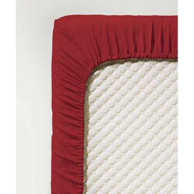 Fleuresse Bordeaux Satin Spannbettlaken - Bettwäsche Fleuresse Bordeaux Satin Spannbettlaken - Bettwäsche