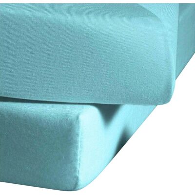 FLEURESSE Blau Satin Bettwäsche - Bettlaken FLEURESSE Blau Satin Bettwäsche - Bettlaken