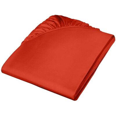FLEURESSE Baumwoll Satin Spannbettlaken - Chili - 100x200 cm FLEURESSE Baumwoll Satin Spannbettlaken - Chili - 100x200 cm