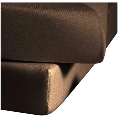 FLEURESSE Jenny C - Mako-Jersey Spannbettlaken - Braun FLEURESSE Jenny C - Mako-Jersey Spannbettlaken - Braun