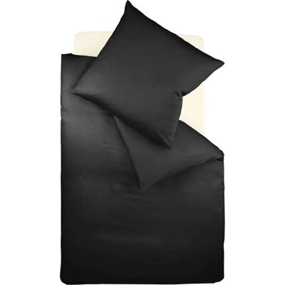 Fleuresse Schwarz 155x200 / 80x80 cm Bettwäsche-Set - Bettwäsche Fleuresse Schwarz 155x200 / 80x80 cm Bettwäsche-Set - Bettwäsche