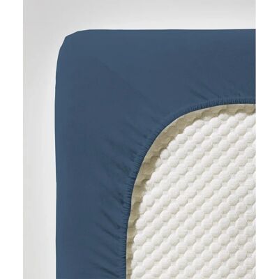 Fleuresse Mako-Jersey Spannbettlaken - Blau Denim - Standard Fleuresse Mako-Jersey Spannbettlaken - Blau Denim - Standard