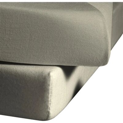 Fleuresse Komfort Taupe Spannbettlaken - 200x200cm Fleuresse Komfort Taupe Spannbettlaken - 200x200cm
