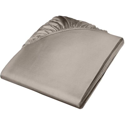 Fleuresse Grau 160x200cm Satin Spannbettlaken - Bettwäsche Fleuresse Grau 160x200cm Satin Spannbettlaken - Bettwäsche