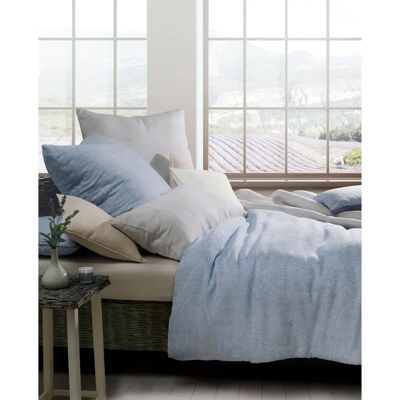 FLEURESSE Provence Prestige Bettwäsche - Halbleinen, Blau, 200x200 cm FLEURESSE Provence Prestige Bettwäsche - Halbleinen, Blau, 200x200 cm