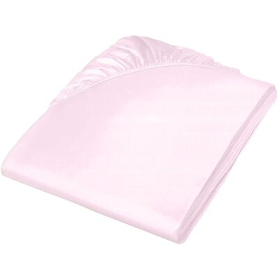 FLEURESSE Baumwolle Satin Spannbettlaken - 90x200 cm - rosa FLEURESSE Baumwolle Satin Spannbettlaken - 90x200 cm - rosa