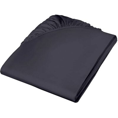 FLEURESSE Merceriserte Baumwoll Spannbetttuch - 90x200 cm - Grau FLEURESSE Merceriserte Baumwoll Spannbetttuch - 90x200 cm - Grau