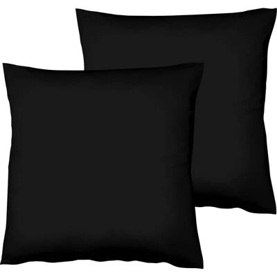 Fleuresse Farben Interlock Jersey Kissenbezug - Schwarz Fleuresse Farben Interlock Jersey Kissenbezug - Schwarz