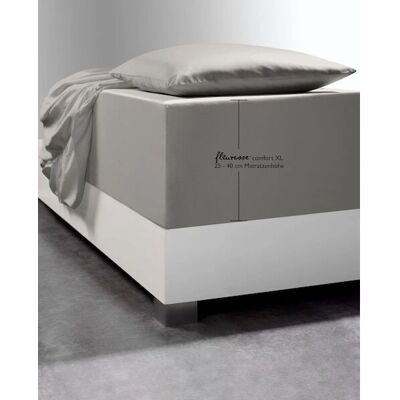 Fleuresse Comfort XL Grau Stretch-Hochbettlaken Fleuresse Comfort XL Grau Stretch-Hochbettlaken