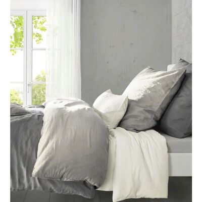 FLEURESSE - Provence - Grau - 200x200 cm - Bettwäsche-Set FLEURESSE - Provence - Grau - 200x200 cm - Bettwäsche-Set