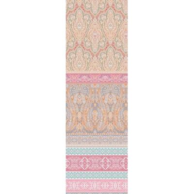 FLEURESSE Plaid 180x270cm Orange Blau - Plaid FLEURESSE Plaid 180x270cm Orange Blau - Plaid