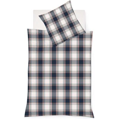 Fleuresse Lech 4387 Blaue Flanell Bettwäsche - Bettwäsche-Set Fleuresse Lech 4387 Blaue Flanell Bettwäsche - Bettwäsche-Set