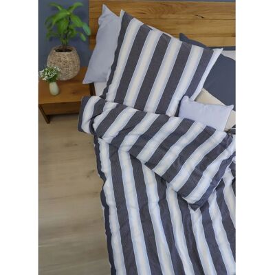 FLEURESSE Rio - Blau - Seersucker - 155x200 cm / 80x80 cm - Bedding Set FLEURESSE Rio - Blau - Seersucker - 155x200 cm / 80x80 cm - Bedding Set