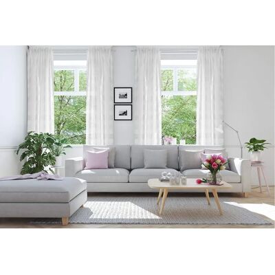 HOMING Lena Półprzezroczysta Biała Nowoczesna Zasłona - Zasłona HOMING Lena Półprzezroczysta Biała Nowoczesna Zasłona - Zasłona