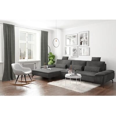 HOMING Velia Gardinen - 245cm, grau, verdeckte Schlaufen HOMING Velia Gardinen - 245cm, grau, verdeckte Schlaufen