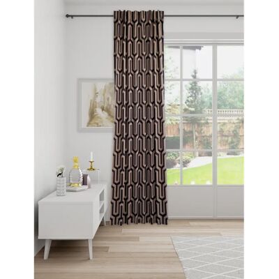 HOMING Tiaro Schwarzer Goldene Vorhang - 140x245cm HOMING Tiaro Schwarzer Goldene Vorhang - 140x245cm