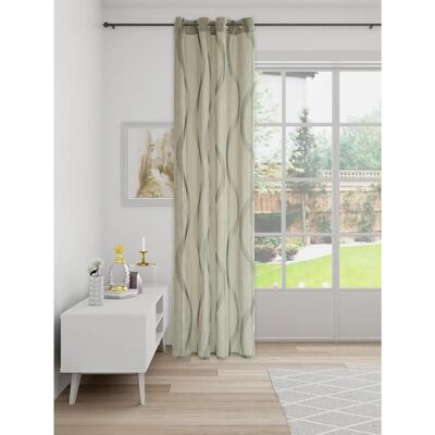 Zasłona HOMING Talas Szara - Oczka, 140x245cm - Poliester Zasłona HOMING Talas Szara - Oczka, 140x245cm - Poliester