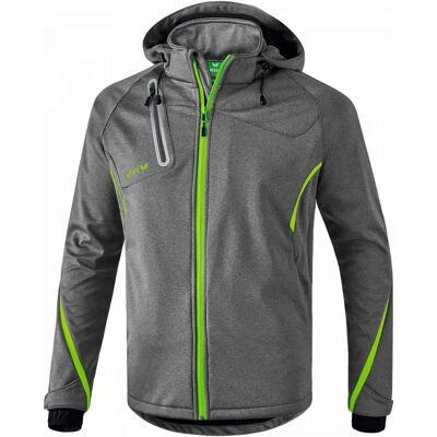 Erima Herren Softshelljacke - Grau Melange/Green Gecko - S - Softshell Jacke Erima Herren Softshelljacke - Grau Melange/Green Gecko - S - Softshell Jacke