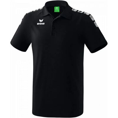 ERIMA Essential 5-C Poloshirt - Unisex Sort/Hvid ERIMA Essential 5-C Poloshirt - Unisex Sort/Hvid