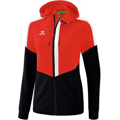 Sweat à capuche ERIMA Rouge/Noir/Blanc - Veste - Publicité Sweat à capuche ERIMA Rouge/Noir/Blanc - Veste - Publicité