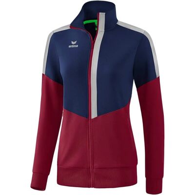 ERIMA Navy/Bordeaux/Silber Grau Squad Trainingsjacke - Jacke ERIMA Navy/Bordeaux/Silber Grau Squad Trainingsjacke - Jacke
