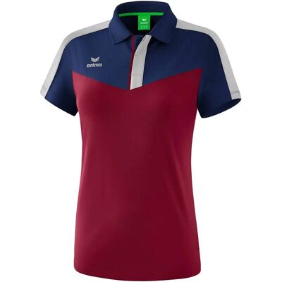 ERIMA Squad Poloshirt Damen - Blau, Bordeaux, Silbergrau ERIMA Squad Poloshirt Damen - Blau, Bordeaux, Silbergrau