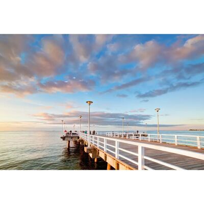 PAPERMOON Retro Pier Ostsee - Bunt Wandbild PAPERMOON Retro Pier Ostsee - Bunt Wandbild