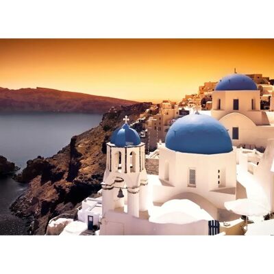 PAPERMOON Santorini Sunset Tapete - Vlies, 2,5x1,86m, 5 Bahnen - Bunte Wandgestaltung PAPERMOON Santorini Sunset Tapete - Vlies, 2,5x1,86m, 5 Bahnen - Bunte Wandgestaltung